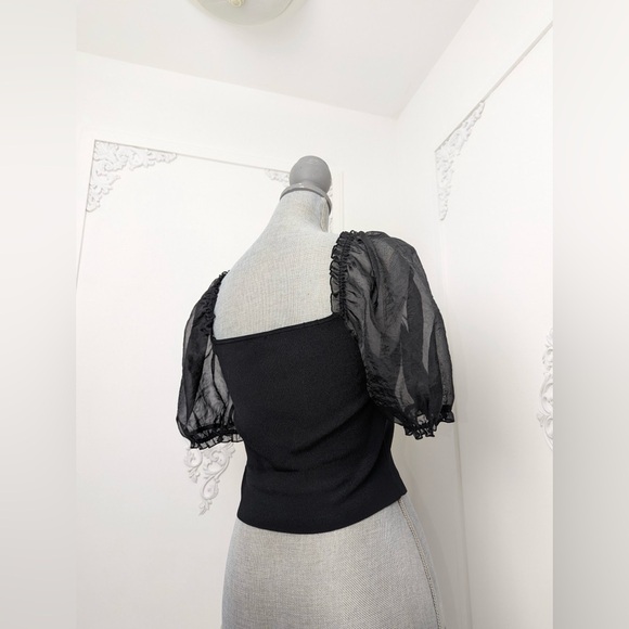 Wilfred Black Puff Sleeved Top - Picture 4 of 6